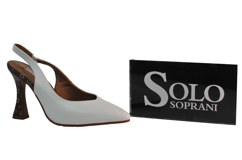 schianel con tacco 80 bianco
