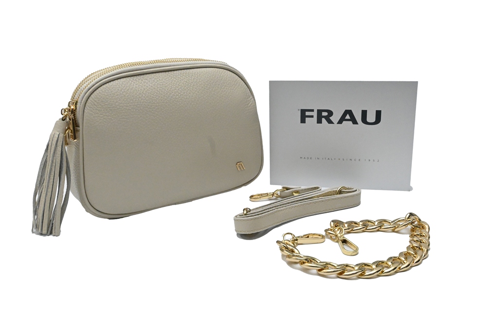 borsa con tracolla crema