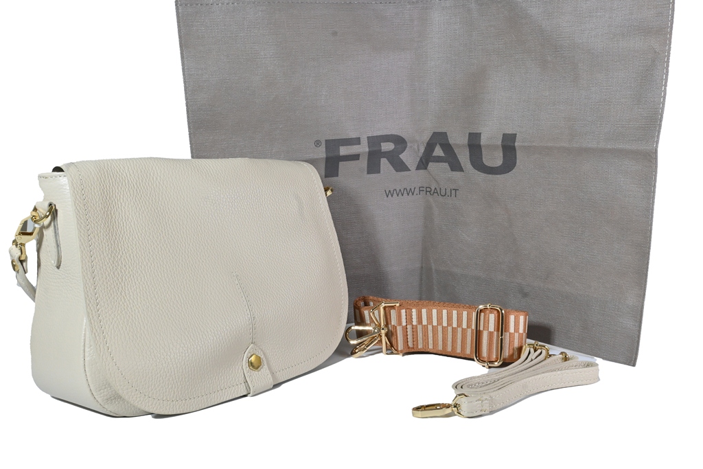 borsa con manico e trcolla crema