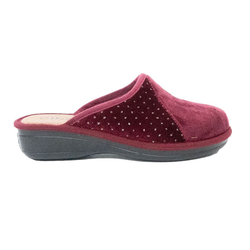 PANTOFOLE DONNA INVERNALI BORDEAUX