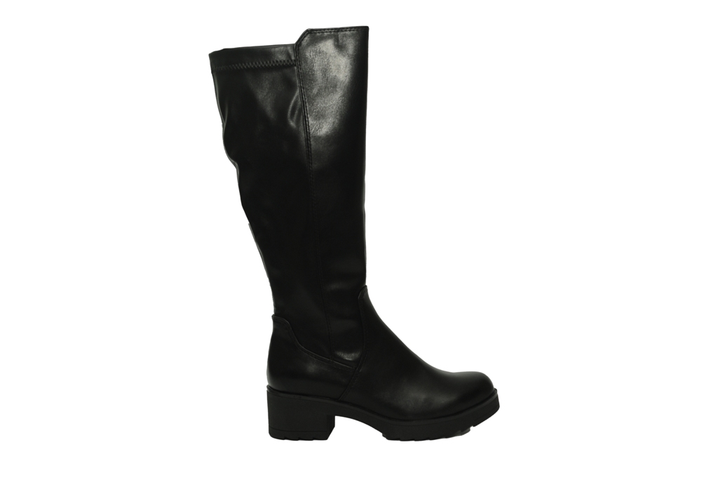 Stivale donna con tacco 20 nero